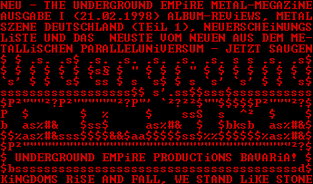 THE METAL MEGAZINE AUSGABE I (21.02.1998)