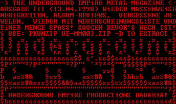 THE METAL MEGAZINE AUSGABE III (13.04.1998)