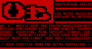 THE METAL MEGAZINE AUSGABE VI (02.08.1998)