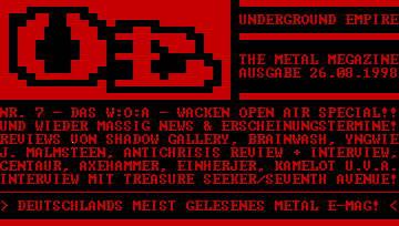 THE METAL MEGAZINE AUSGABE VII (26.08.1998)