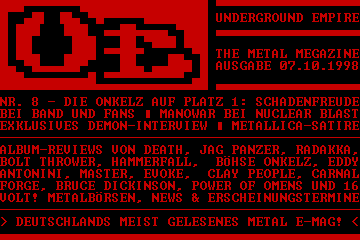 THE METAL MEGAZINE AUSGABE VIII (07.10.1998)